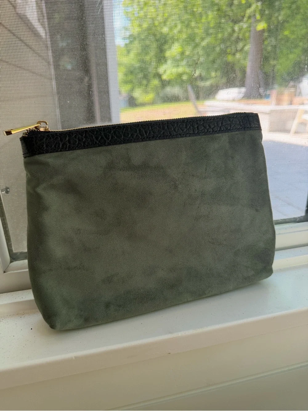 Smaak Amsterdam Olive Green Leather Pouch